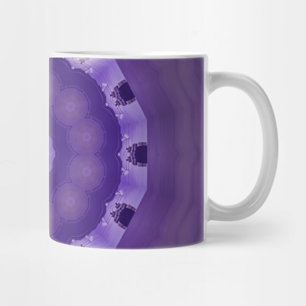 Purple Geode Mandala Floral by Moon Art